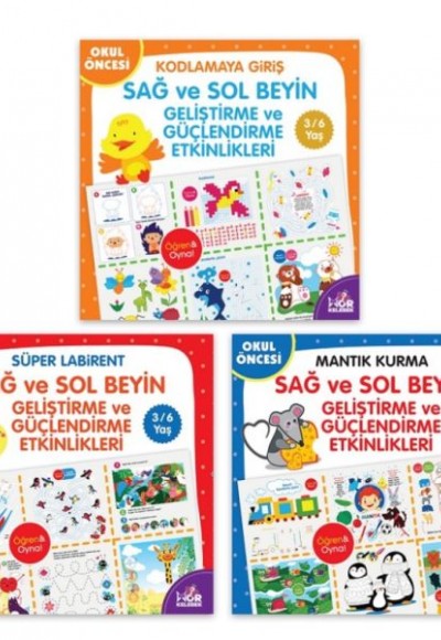 Sağ-Sol Beyin Geliştirme Etkinlikleri Seti (3-6 Yaş)