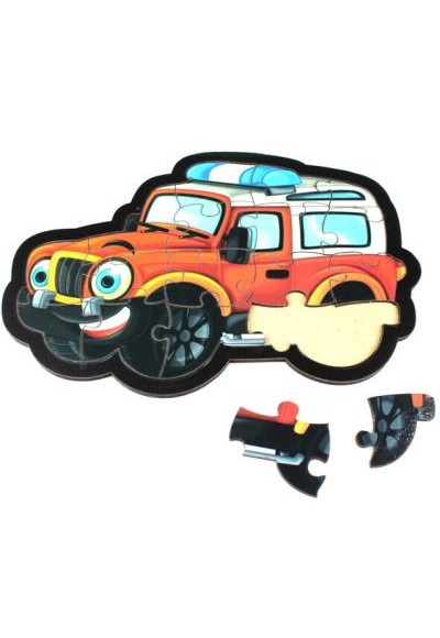 Jeep Puzzle - Ahşap