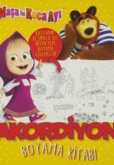 Maşa ile Koca Ayı-Akordiyon Boyama Kitabı