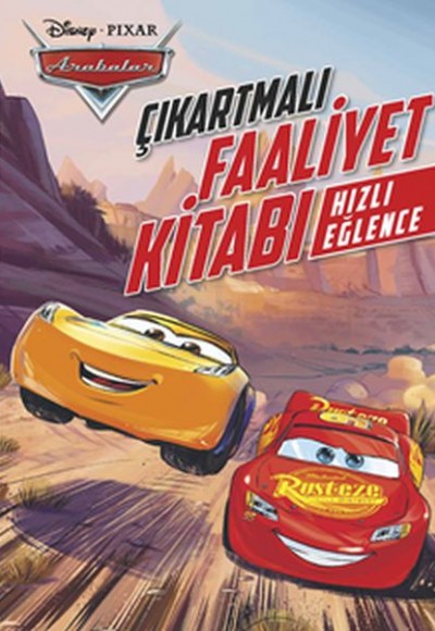 Disney Arabalar - Hızlı Eğlence Çıkartmalı Boyama Kitabı