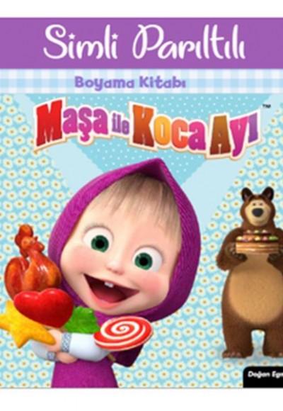 Maşa İle Koca Ayı - Simli Parıltılı Boyama Kitabı