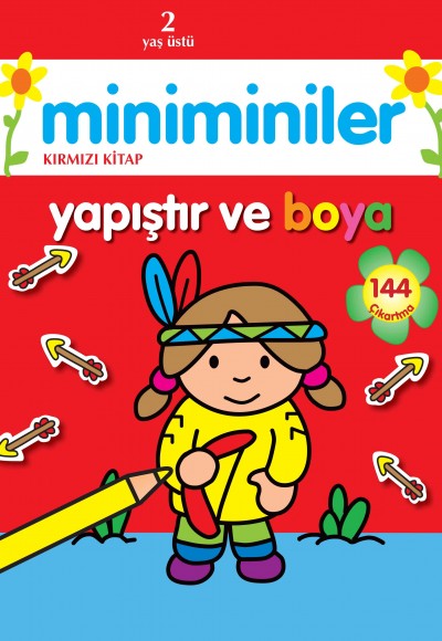 Miniminiler Yapıştır ve Boya (Kırmızı Kitap)