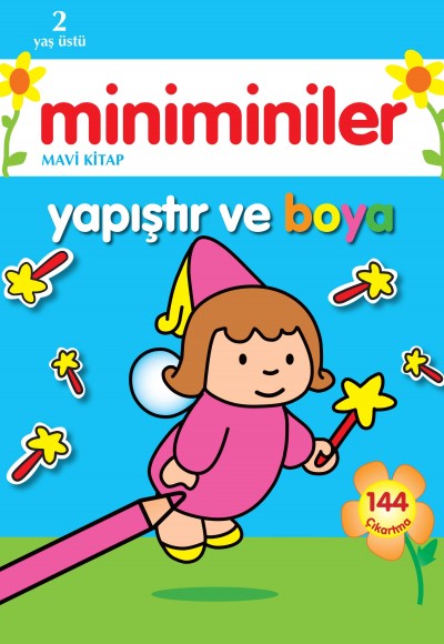 Miniminiler Yapıştır ve Boya (Mavi Kitap)