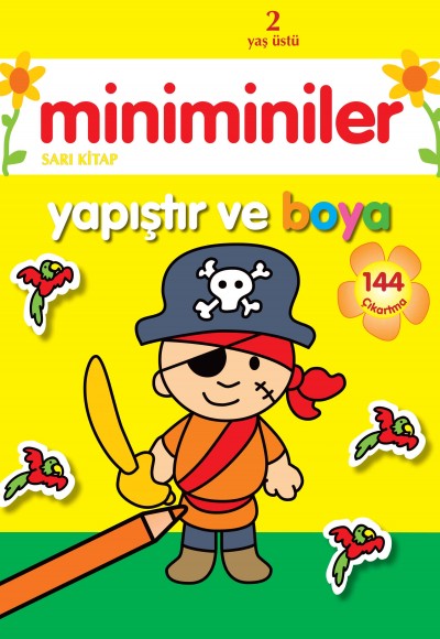 Miniminiler Yapıştır ve Boya (Sarı Kitap)