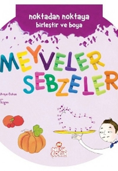 Noktadan Noktaya Birleştir ve Boya Serisi - Meyveler-Sebzeler