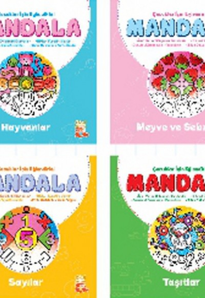 Çocuklar İçin Eğlendirici Mandala Set (4 Kitap)