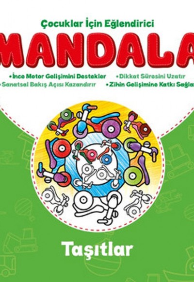 Çocuklar İçin Eğlendirici Mandala - Taşıtlar