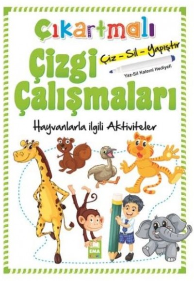 Çıkartmalı Çizgi Çalışmaları - Hayvanlarla İlgili Aktiviteler