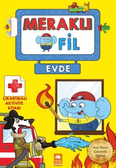 Meraklı Fil-Evde-Çıkartmalı Aktivite Kitabı