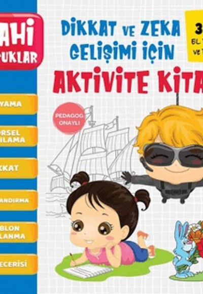 Dahi Çocuklar El Berecerisi Ve Boyama  Dikkat ve Zeka Gelişimi İçin Aktivite Kitabı (3-4 Yaş)