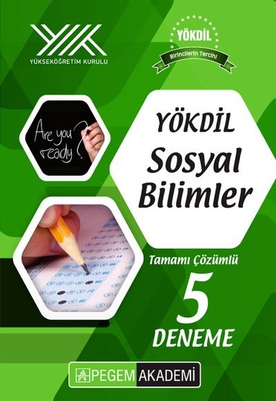 Pegem YÖKDİL Sosyal Bilimler Tamamı Çözümlü 5 Deneme