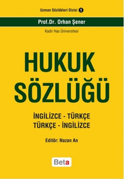 Hukuk Sözlüğü - İngilizce-Türkçe/Türkçe-İngilizce