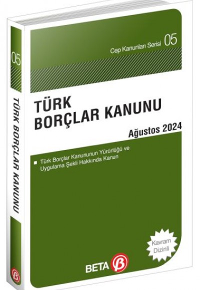 Türk Borçlar Kanunu - Eylül 2023