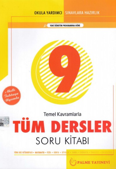 Palme 9. Sınıf Temel Kavramlarla Tüm Dersler Soru Kitabı (Yeni)