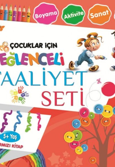 Eğlenceli Faaliyet Seti - Kırmızı Kitap - 5+ Yaş