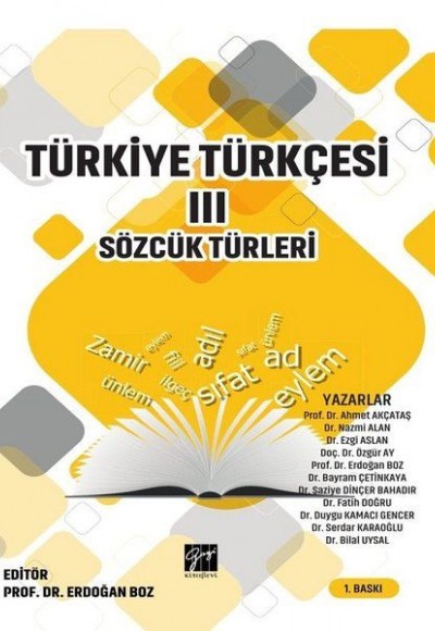 Türkiye Türkçesi 3 - Sözcük Türleri