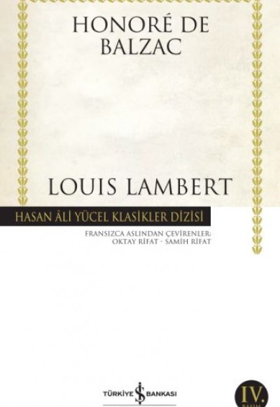 Louis Lambert - Hasan Ali Yücel Klasikleri