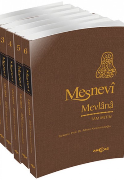 Mesnevi - Tam Metin (Küçük Boy - 6 Kitap Takım)