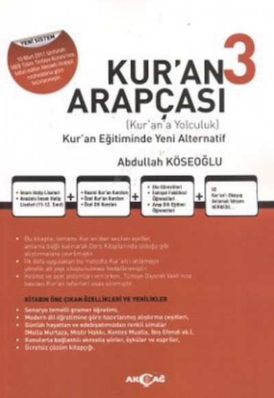 Kur'an Arapçası 3. Kitap + Çözüm Kitabı