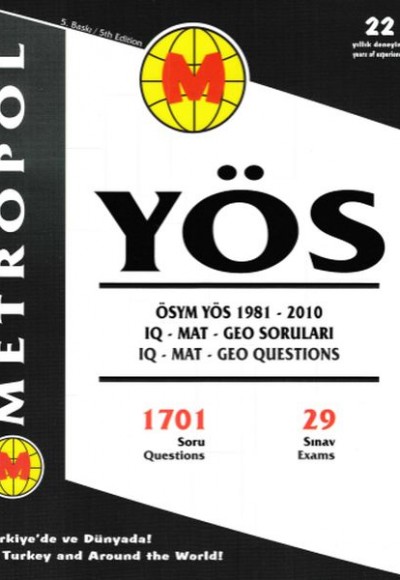 Metropol YÖS Sınav Soruları 1981- 2010 (Yeni)