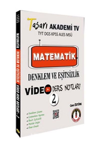 Tasarı TYT DGS KPSS ALES MSÜ Matematik Denklem Eşitsizlik Video Ders Notları