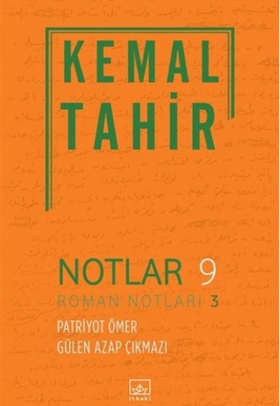 Notlar 9 - Roman Notları 3