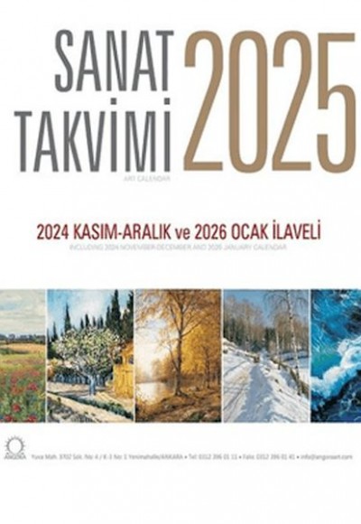 Sanat Takvimi 2025 Duvar Takvimi