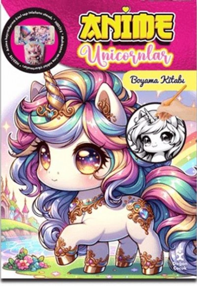 Anime Unicornlar Boyama Kitabı