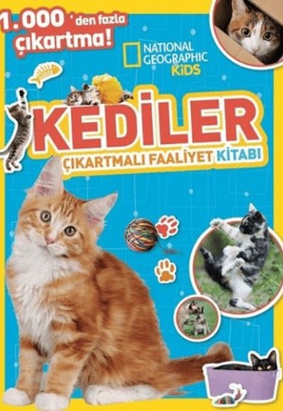 National Geographic Kids Kediler Çıkartmalı Faaliyet Kitabı