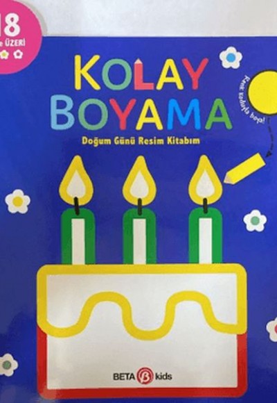 Kolay Boyama Doğum Günü Resim Kitabım