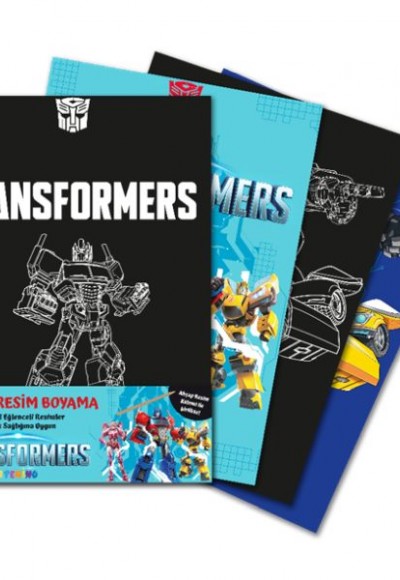 Transformers Sihirli Resim Boyama – Ahşap Kalem Hediyeli