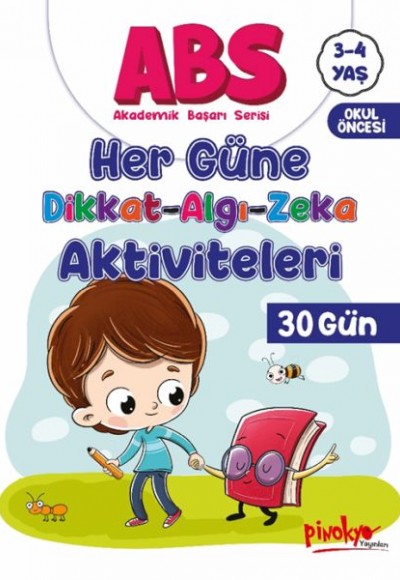 ABS 3-4 Yaş Her Güne Dikkat-Algı-Zeka Aktiviteleri 30 Gün