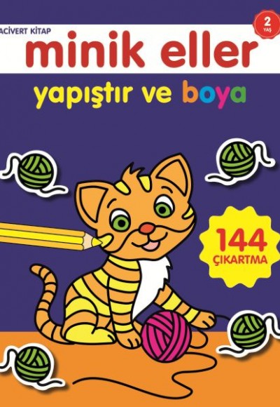 Minik Eller Yapıştır Ve Boya - Lacivert Kitap