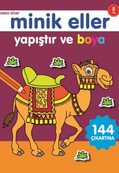 Minik Eller Yapıştır Ve Boya - Bordo Kitap