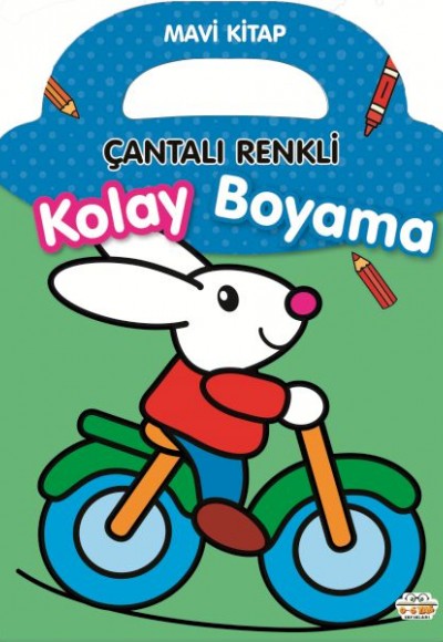 Çantalı Renkli Kolay Boyama- Mavi Kitap