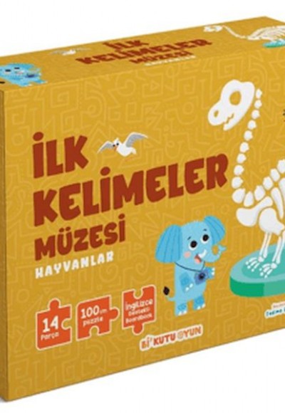 İlk Kelimeler Müzesi - Hayvanlar (İngilizce Destekli Kitap ve Yapboz Seti)