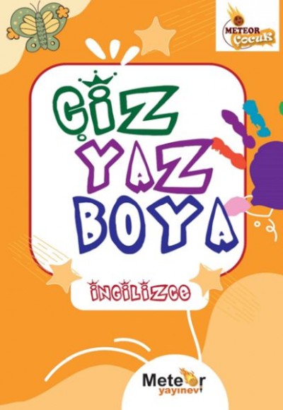 Çiz Yaz Boya İngilizce Boyama Kitabı