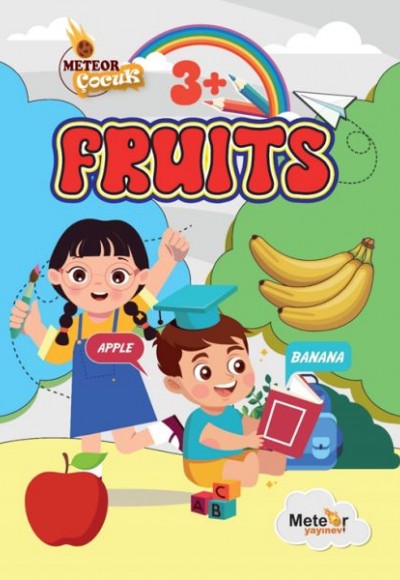 Fruıts (Meyveler ) Türkçe – İngilizce Boyama Kitabı