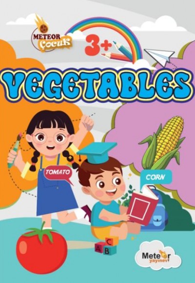 Vegetables (Sebzeler) Türkçe – İngilizce Boyama Kitabı