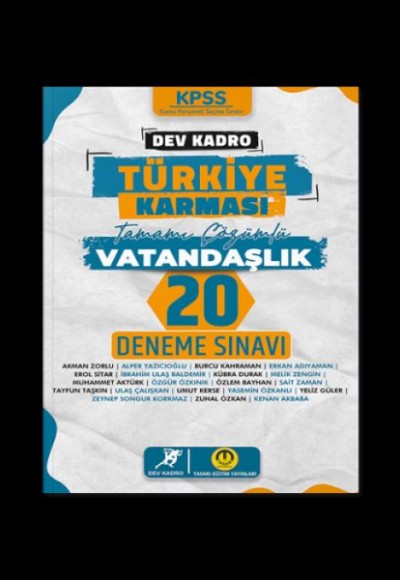 Dev kadro Vatandaşlık 20 Deneme Sınavı