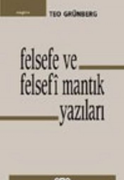 Felsefe ve Felsefi Mantık Yazıları