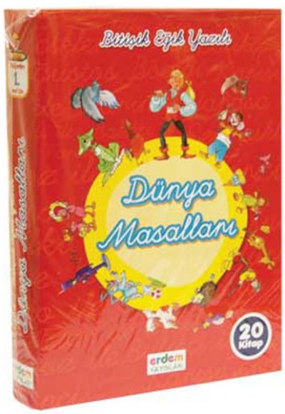 Bitişik Eğik Yazılı Dünya Masalları Dizisi (20 Kitap Takım)