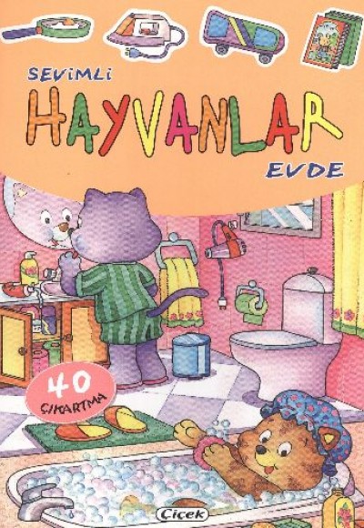 Sevimli Hayvanlar Evde 40 Çıkartma