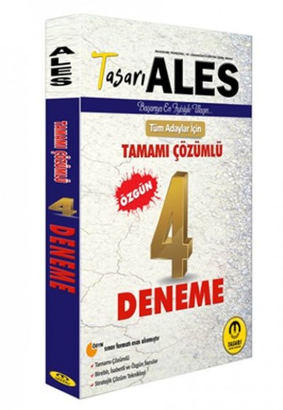 Tasarı ALES Özgün 4 Fasikül Çözümlü Deneme (Yeni)