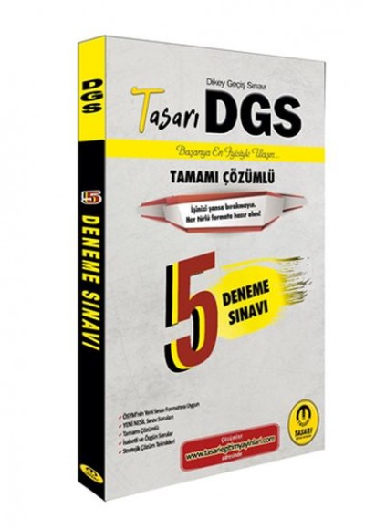 Tasarı DGS Tamamı Çözümlü 5 Deneme Sınavı (Yeni)