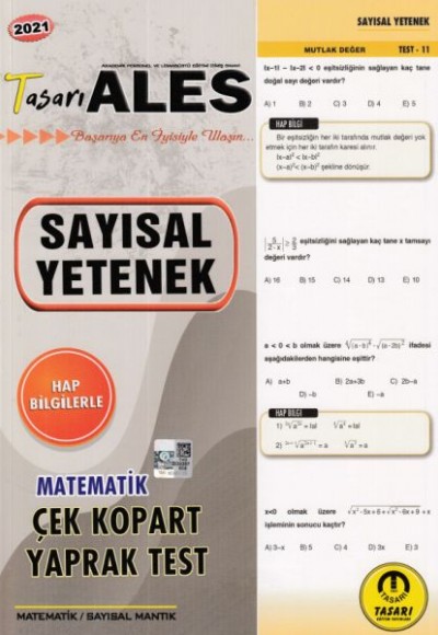 Tasarı 2021 ALES Sayısal Yetenek Yaprak Test